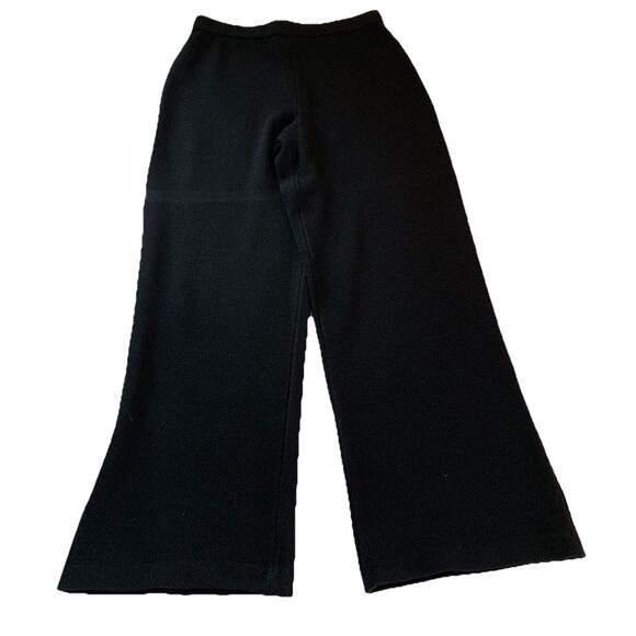 St. John Collection Santana Knit Flat Front Pants SP 07 GRP 1 Black Size 10 - Picture 6 of 12